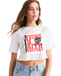white red life Women's Cropped Tee