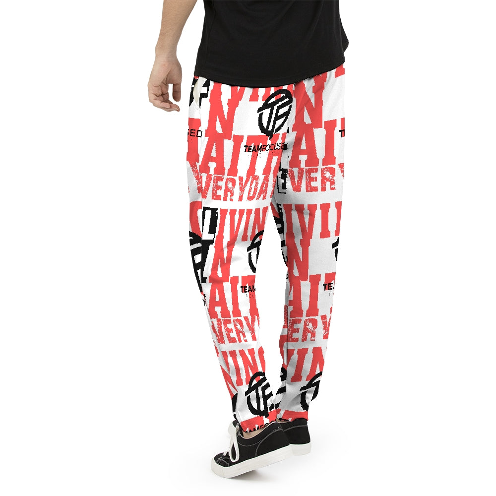 white red life Men's Joggers – TEAMFOCUSED Productions